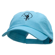 Gymnastics Girl Embroidered Low Profile Dyed Cotton Twill Cap - Sky-Blue OSFM