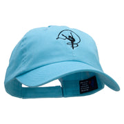 Gymnastics Girl Embroidered Low Profile Dyed Cotton Twill Cap - Sky-Blue OSFM