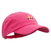 Mario Family Embroidered Made in USA Unstructured Washed Twill Cap - Bright-Pink OSFM