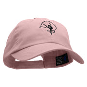 Gymnastics Girl Embroidered Low Profile Dyed Cotton Twill Cap - Lt-Pink OSFM