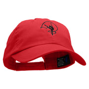 Gymnastics Girl Embroidered Low Profile Dyed Cotton Twill Cap - Red OSFM