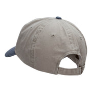 Paper Plane Outline Embroidered Cotton Wash Cap