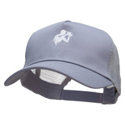 Rugby Player Five Panels Pro Style Trucker Mesh Cap - Grey OSFM