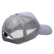 Rugby Player Five Panels Pro Style Trucker Mesh Cap - Grey OSFM