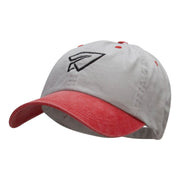 Paper Plane Outline Embroidered Cotton Wash Cap