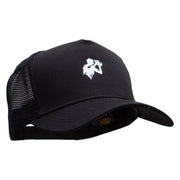 Rugby Player Five Panels Pro Style Trucker Mesh Cap - Black OSFM