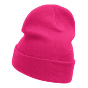 Love Apple Phrase Embroidered Long Knitted Beanie