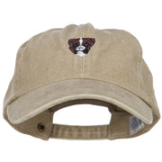 Boxer Head Embroidered Washed Cotton Twill Cap