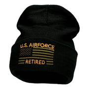 U.S. Airforce Retired Embroidered Long Knitted Beanie