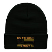 U.S. Airforce Retired Embroidered Long Knitted Beanie