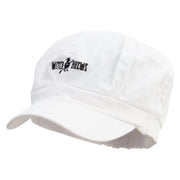 Witch Brews Embroidered Cotton Elastic Newsboy Cap - White OSFM