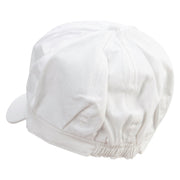 Witch Brews Embroidered Cotton Elastic Newsboy Cap - White OSFM