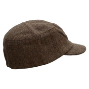 Rugby Player Running Wool Fashion Fitted Engineer Cap - Brown OSFM