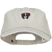 Boxer Head Embroidered Washed Cotton Twill Cap