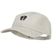 Boxer Head Embroidered Washed Cotton Twill Cap