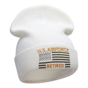 U.S. Airforce Retired Embroidered Long Knitted Beanie