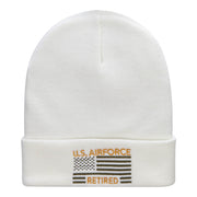 U.S. Airforce Retired Embroidered Long Knitted Beanie