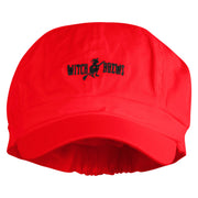 Witch Brews Embroidered Cotton Elastic Newsboy Cap - Red OSFM