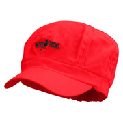 Witch Brews Embroidered Cotton Elastic Newsboy Cap - Red OSFM