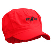 Witch Brews Embroidered Cotton Elastic Newsboy Cap - Red OSFM