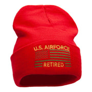 U.S. Airforce Retired Embroidered Long Knitted Beanie