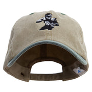 Quarterback Established Embroidered Pigment Dyed Wash Cap - Khaki-Green OSFM