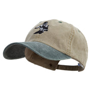 Quarterback Established Embroidered Pigment Dyed Wash Cap - Khaki-Green OSFM