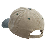 Quarterback Established Embroidered Pigment Dyed Wash Cap - Khaki-Green OSFM