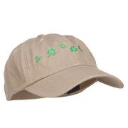 Six Shamrocks Embroidered Low Cap