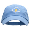 Thunder Cloud Embroidered Low Profile Dyed Cotton Twill Cap