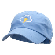 Thunder Cloud Embroidered Low Profile Dyed Cotton Twill Cap