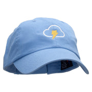 Thunder Cloud Embroidered Low Profile Dyed Cotton Twill Cap