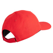 Marine Veteran Embroidered 6 Panel Unstructured Cotton Twill Cap Made in USA - Red OSFM
