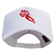 American Football Running Five Panels Pro Style Trucker Mesh Cap - White OSFM