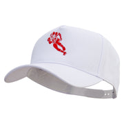 American Football Running Five Panels Pro Style Trucker Mesh Cap - White OSFM