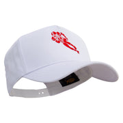 American Football Running Five Panels Pro Style Trucker Mesh Cap - White OSFM