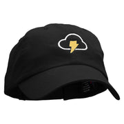 Thunder Cloud Embroidered Low Profile Dyed Cotton Twill Cap