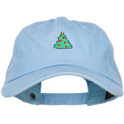 Christmas Tree Embroidered Unstructured Cap