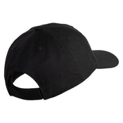Marine Veteran Embroidered 6 Panel Unstructured Cotton Twill Cap Made in USA - Black OSFM