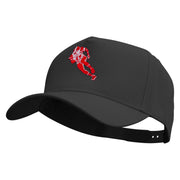 American Football Running Five Panels Pro Style Trucker Mesh Cap - Black OSFM