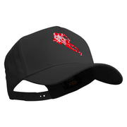 American Football Running Five Panels Pro Style Trucker Mesh Cap - Black OSFM