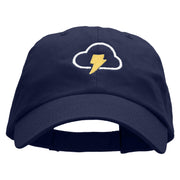 Thunder Cloud Embroidered Low Profile Dyed Cotton Twill Cap