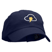 Thunder Cloud Embroidered Low Profile Dyed Cotton Twill Cap