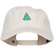 Christmas Tree Embroidered Unstructured Cap