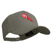 American Football Running Five Panels Pro Style Trucker Mesh Cap - Grey OSFM