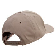 Football Player Silhouette Embroidered Unconstructed high profile Cotton Flat Bill Cap - Khaki OSFM