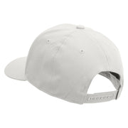 Football Player Silhouette Embroidered Unconstructed high profile Cotton Flat Bill Cap - White OSFM