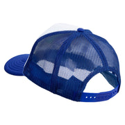 Charging Football Player Embroidered Foam Panel Mesh Snapback - Royal-White OSFM