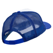 Charging Football Player Embroidered Foam Panel Mesh Snapback - Royal-White OSFM