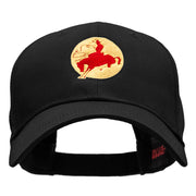 Western Rodeo Cowboy Embroidered Cotton Twill Cap